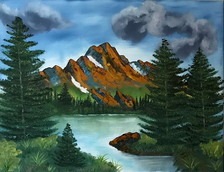 bob ross brown mountain