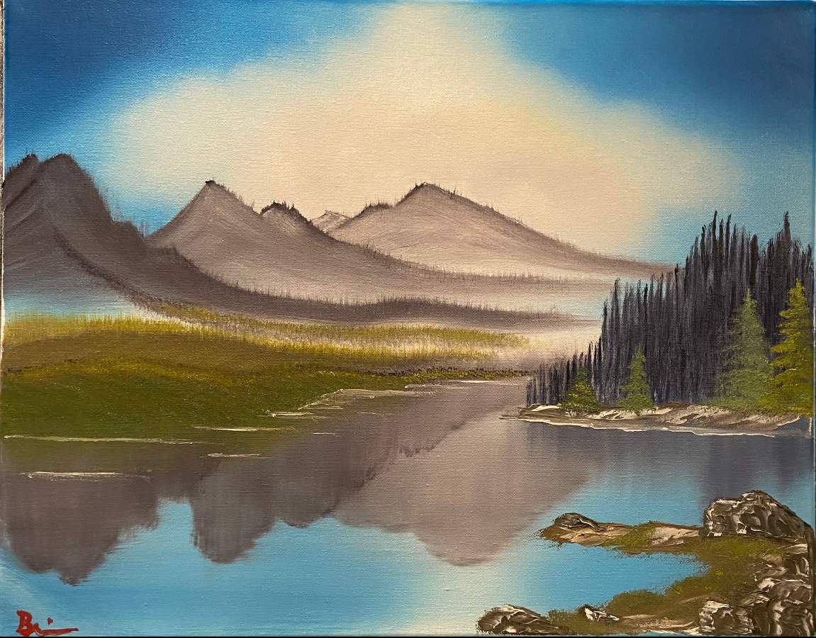 bob ross mirrored images