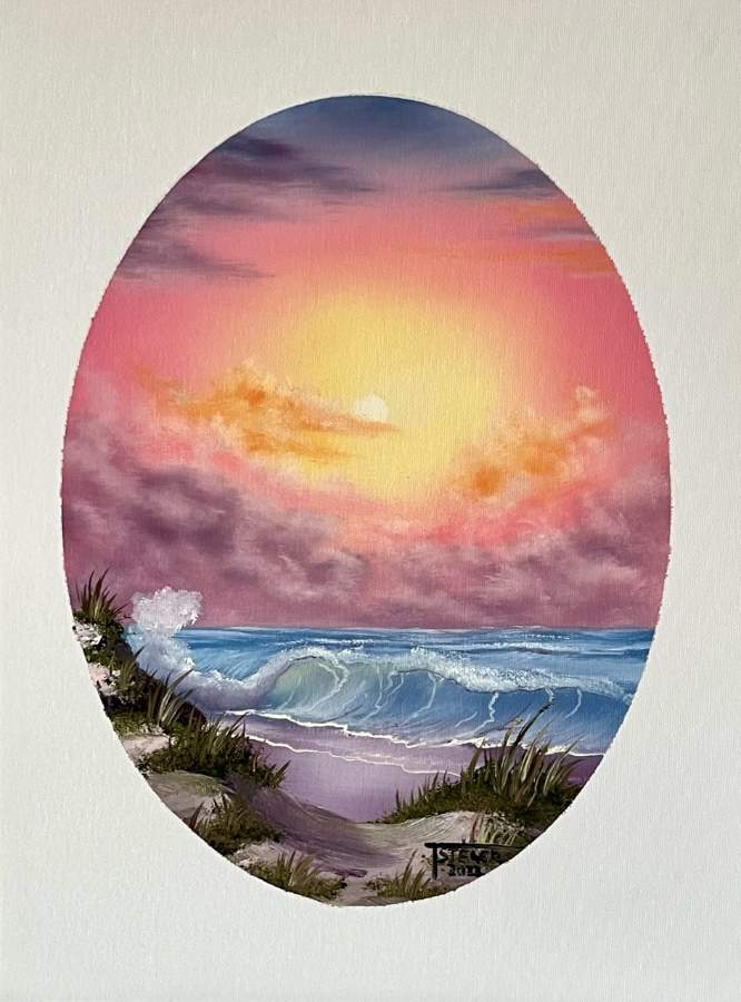 pastel seascape bob ross