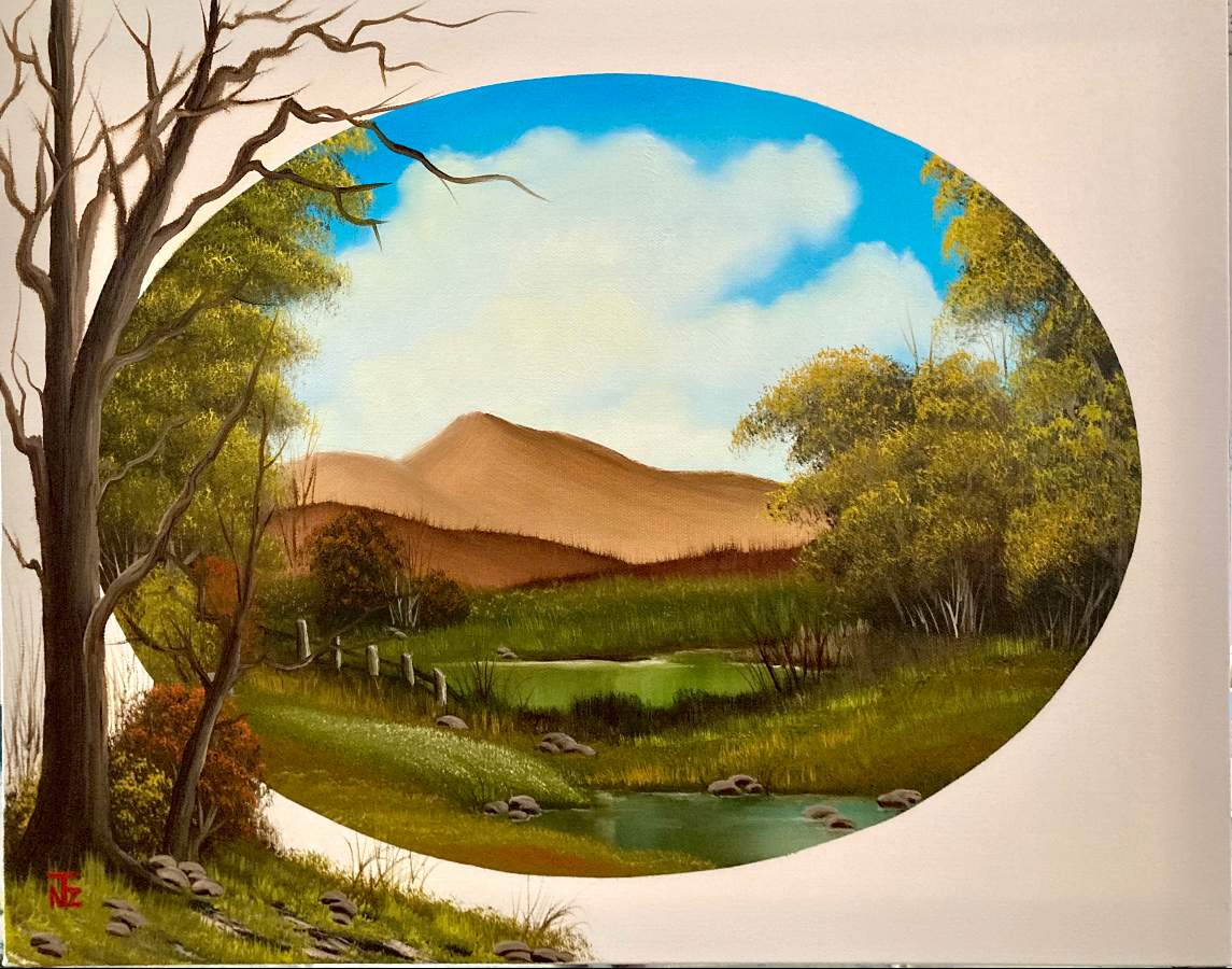 bob ross countryside oval