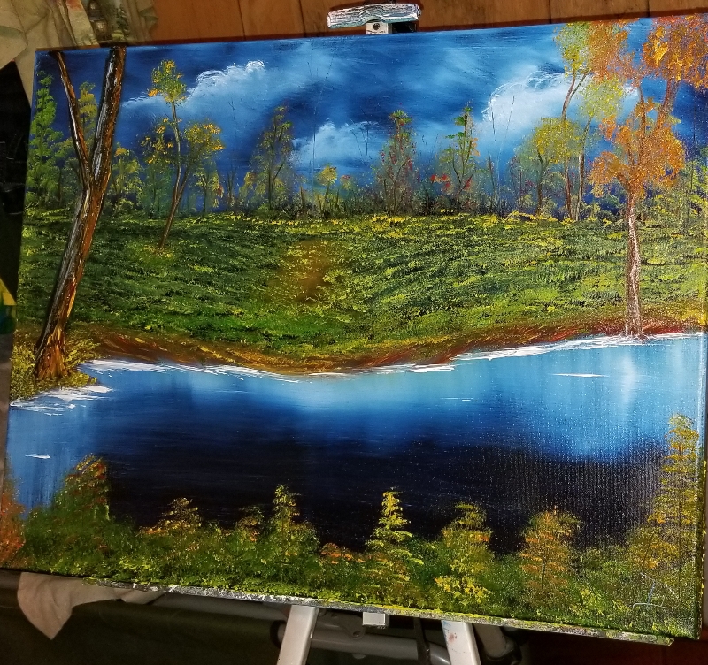 bob ross twilight meadow