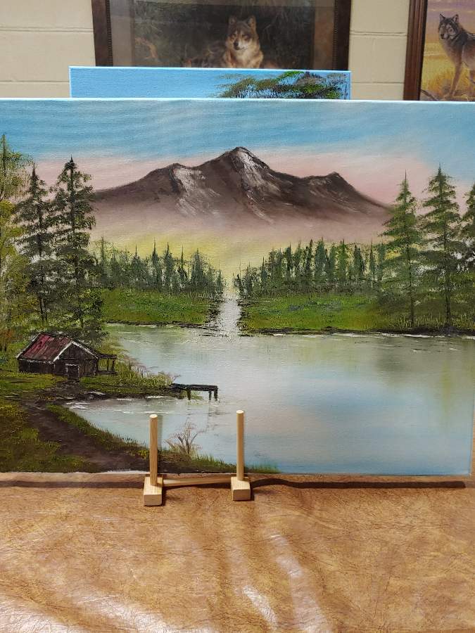 新着商品 ヘザーブラウン アート 絵 mountain retreat 絵画/タペストリ