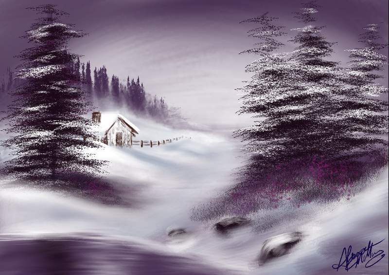 bob ross purple splendor