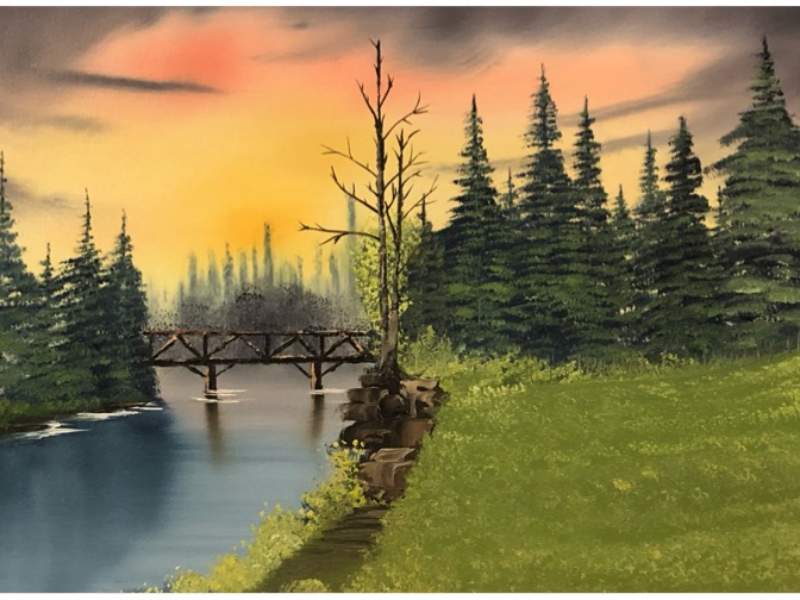 bob ross the footbridge