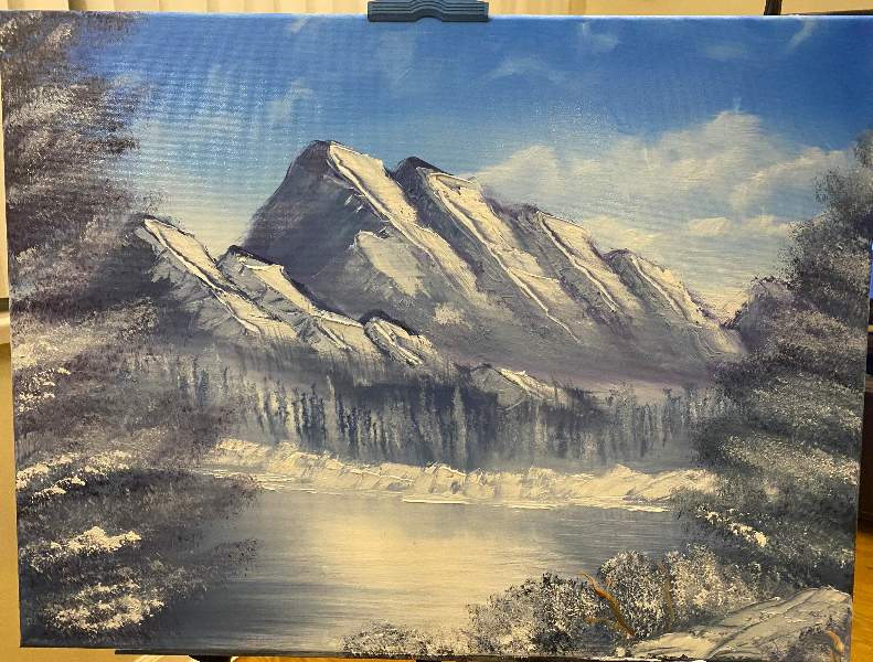 bob ross wintertime blues