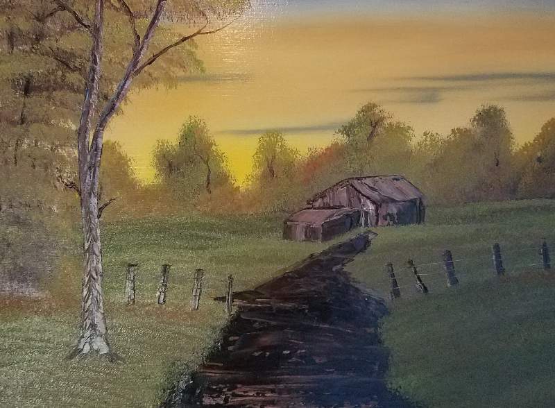 Cabin At Sunset   Fanpainting2506 