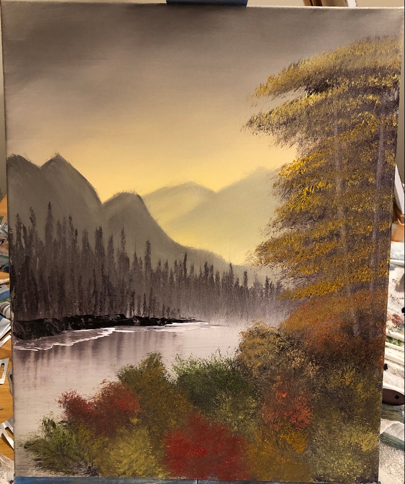 bob ross autumn oval