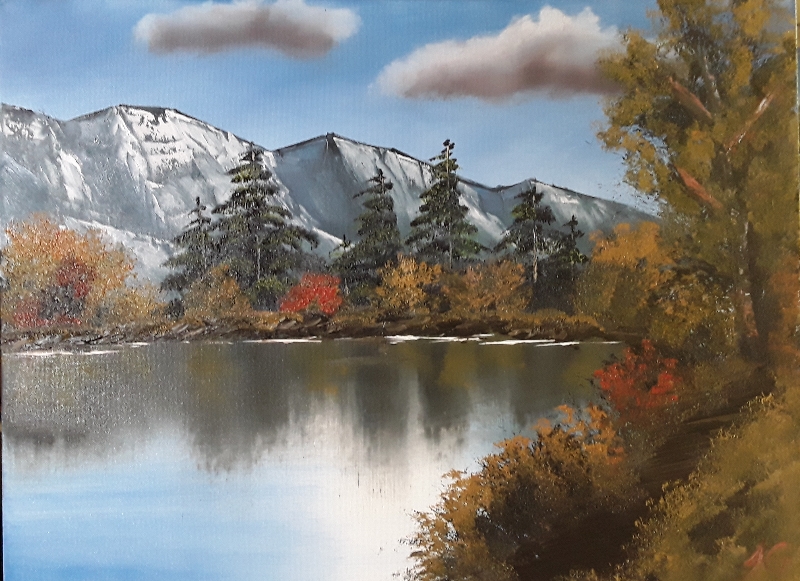 bob ross autumn woods