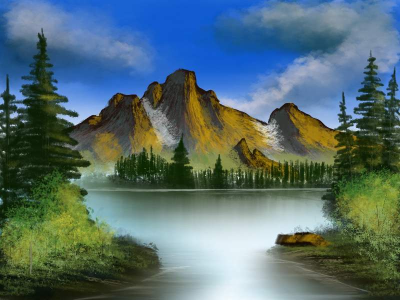 bob ross brown mountain