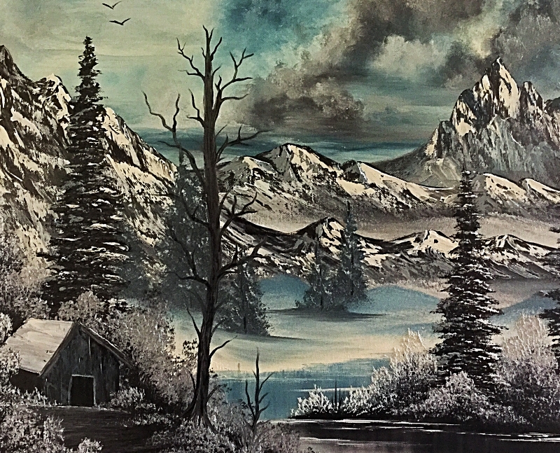 bob ross grayscale