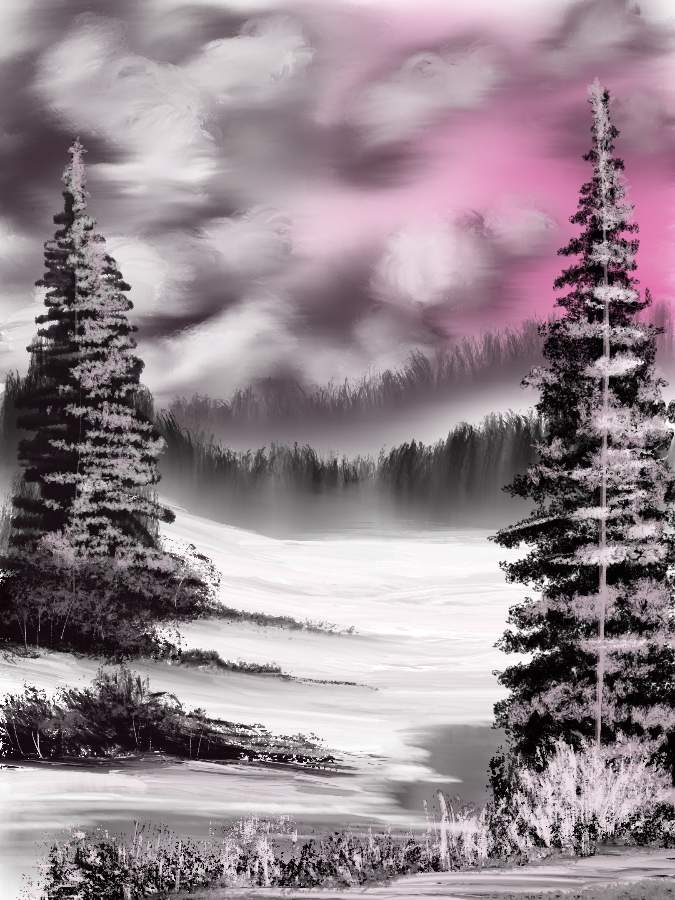 bob ross grayscale