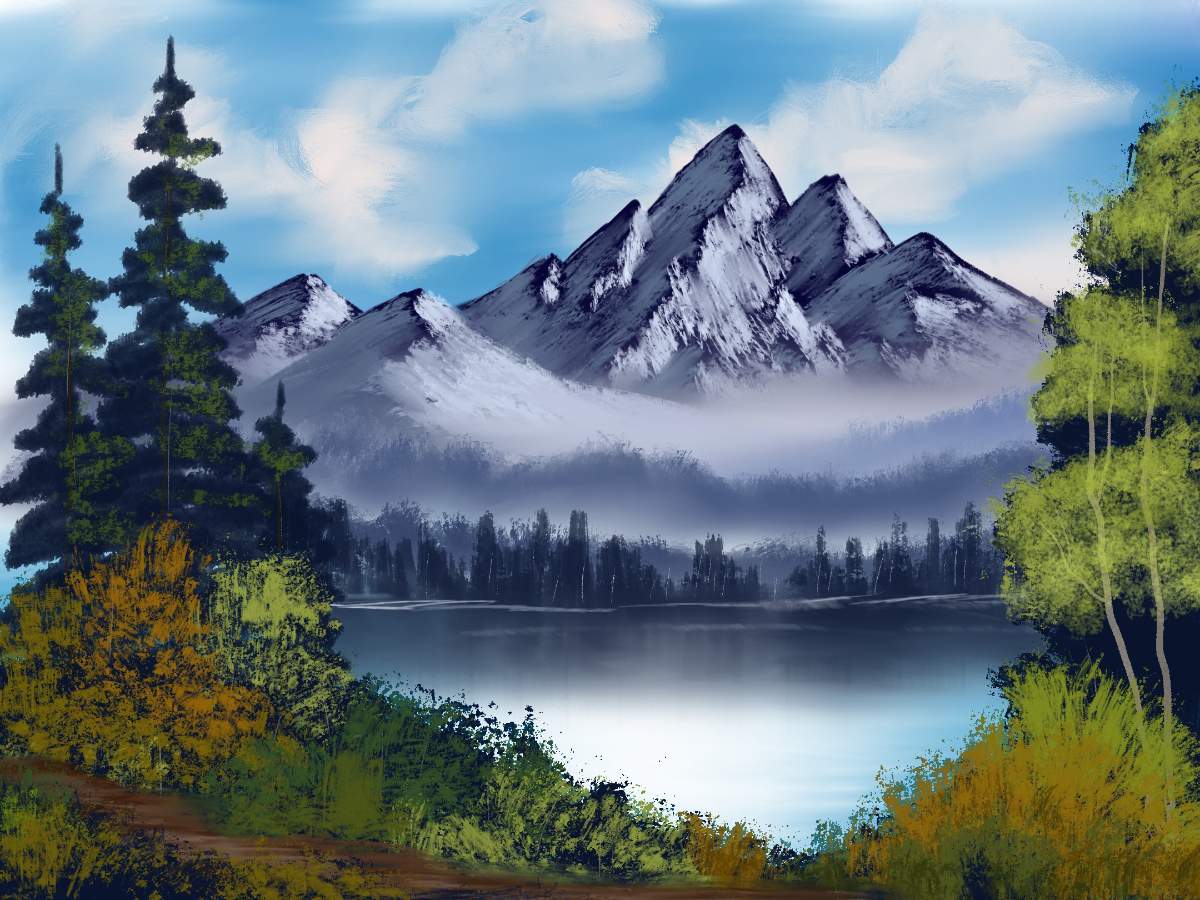 bob ross towering peaks