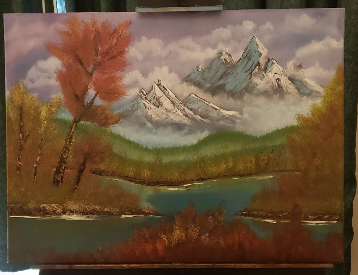 bob ross autumn mountain