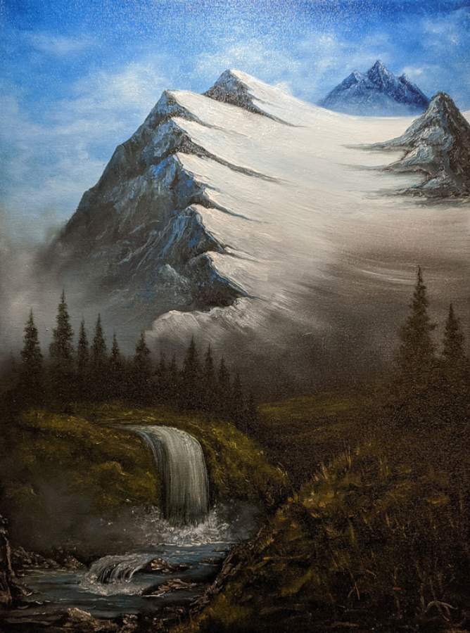 bob ross towering glacier