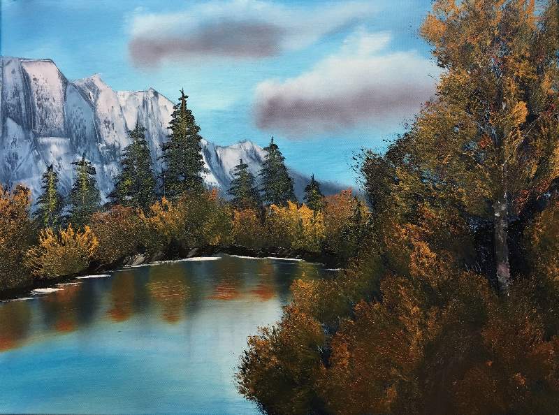 bob ross autumn woods