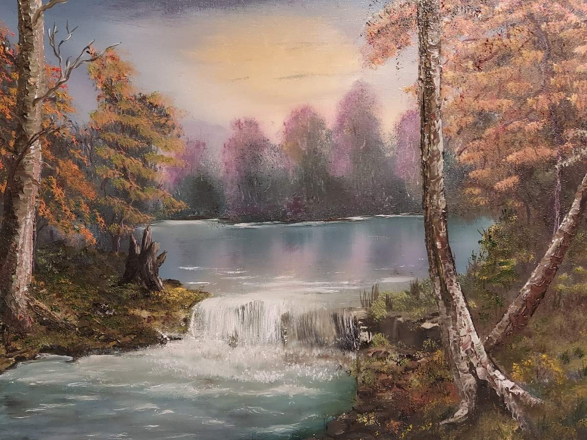 bob ross bright autumn trees