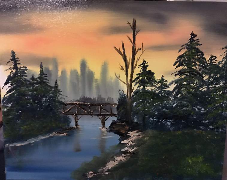 bob ross the footbridge