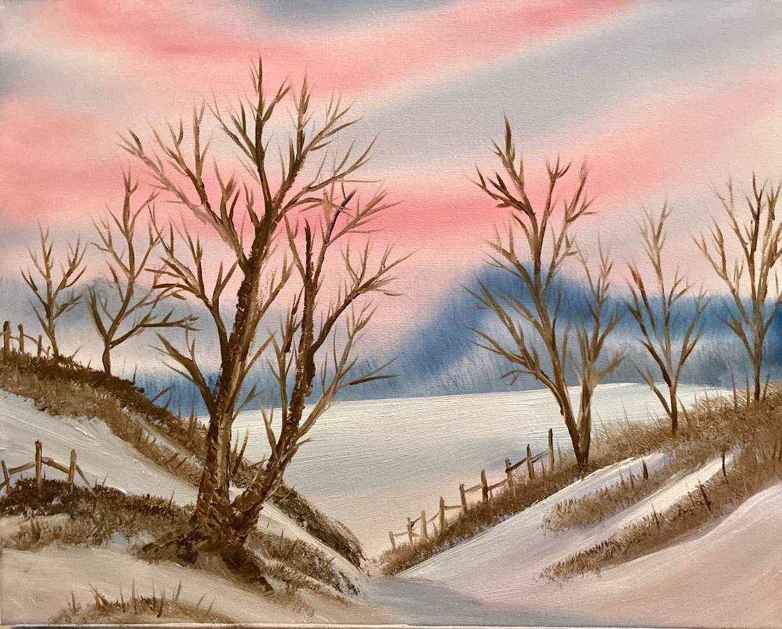 bob ross winter solitude