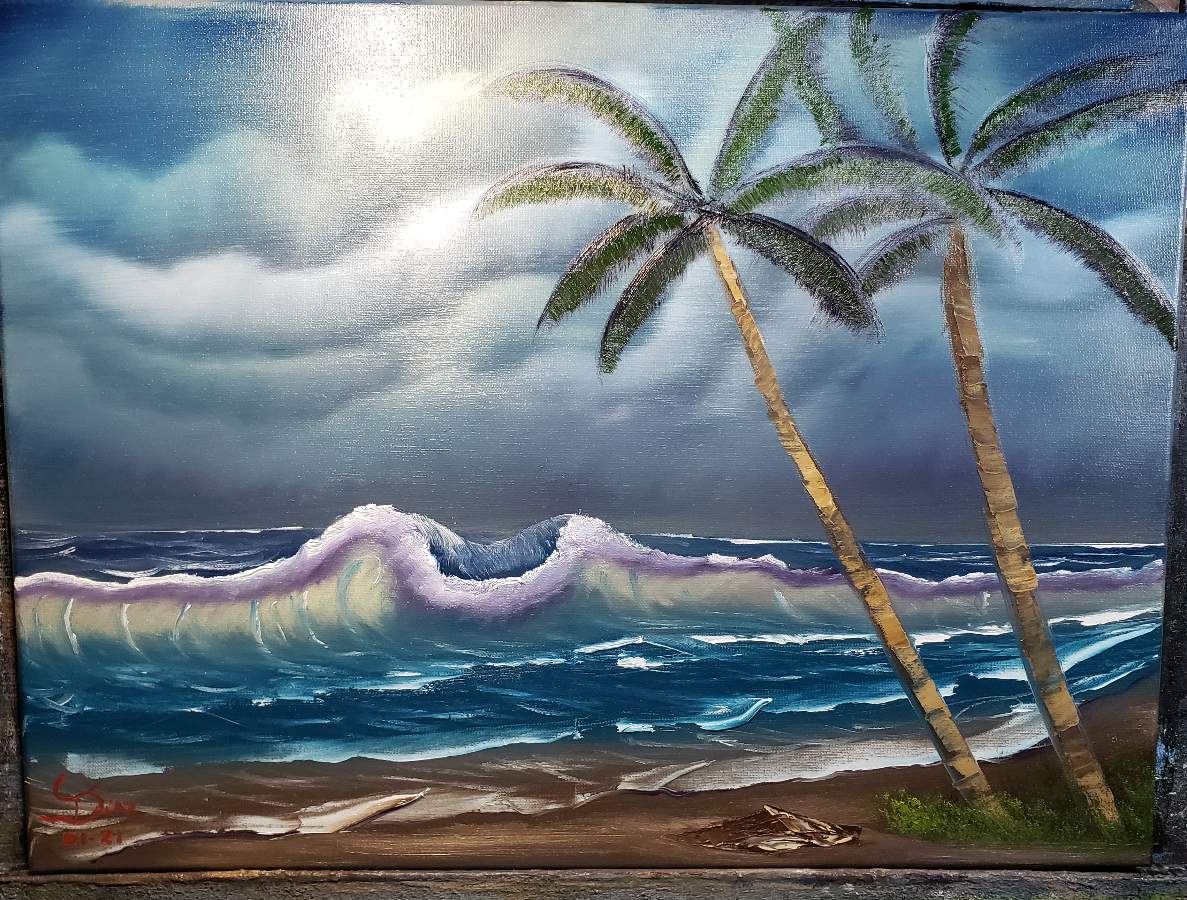 windy waves bob ross