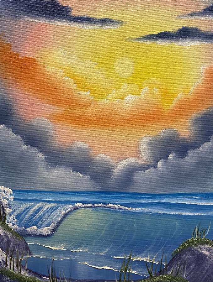 pastel seascape bob ross