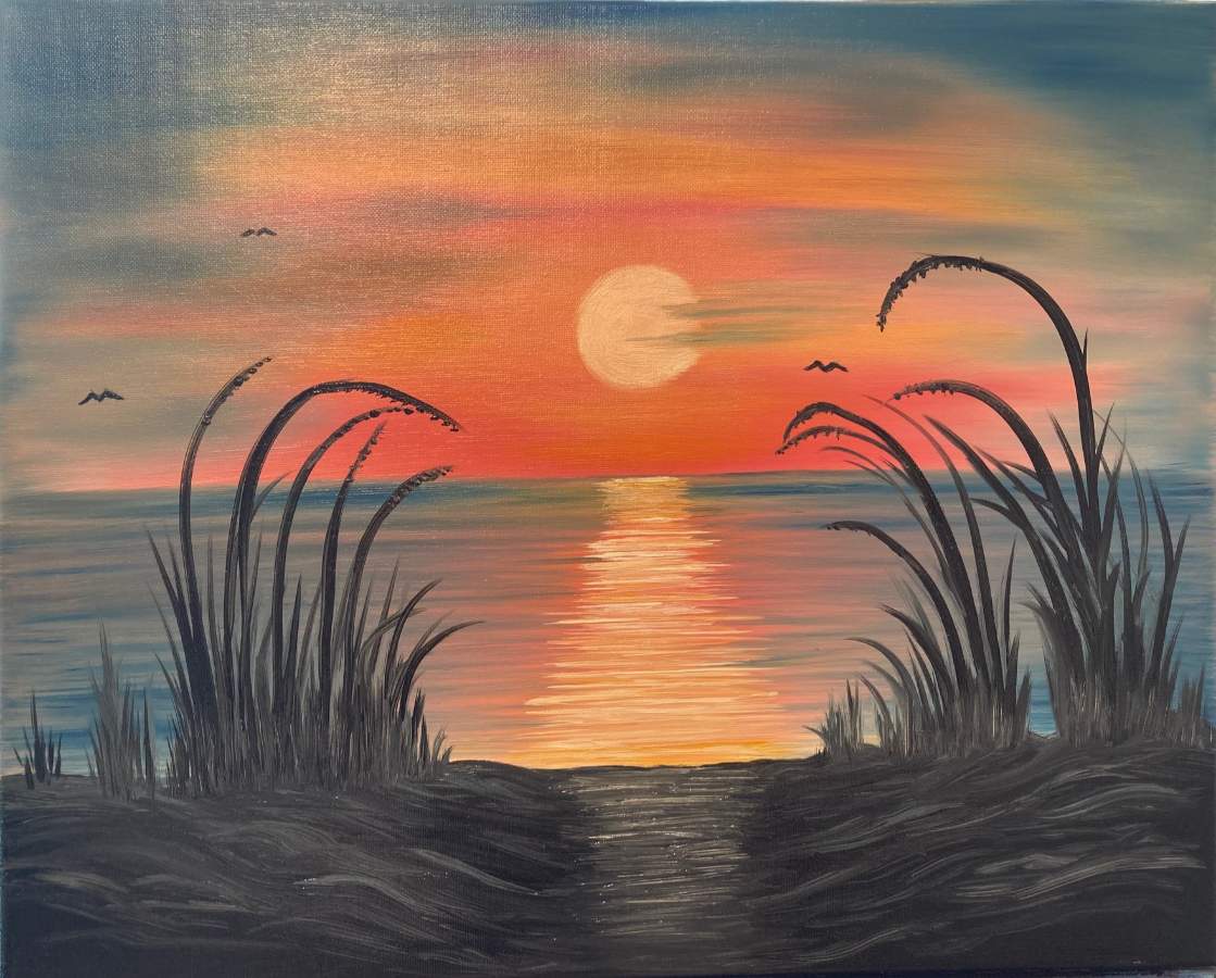 easy sunrise paintings