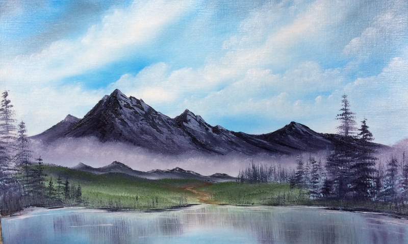 bob ross misty mountains