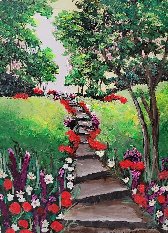 Summer Flower Stairway