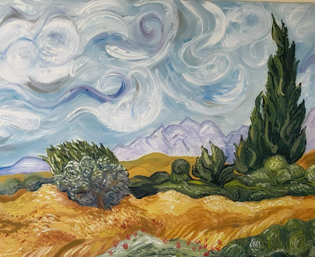 Wheat Field With Cypress Van Gogh